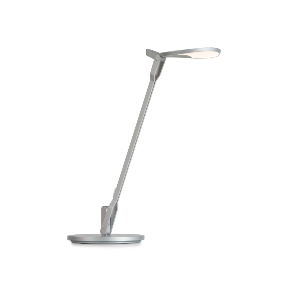 Koncept Lighting SPY-W-SIL-PRO-CLP Splitty Pro Desk Lamp with one-piece desk clamp, Silver